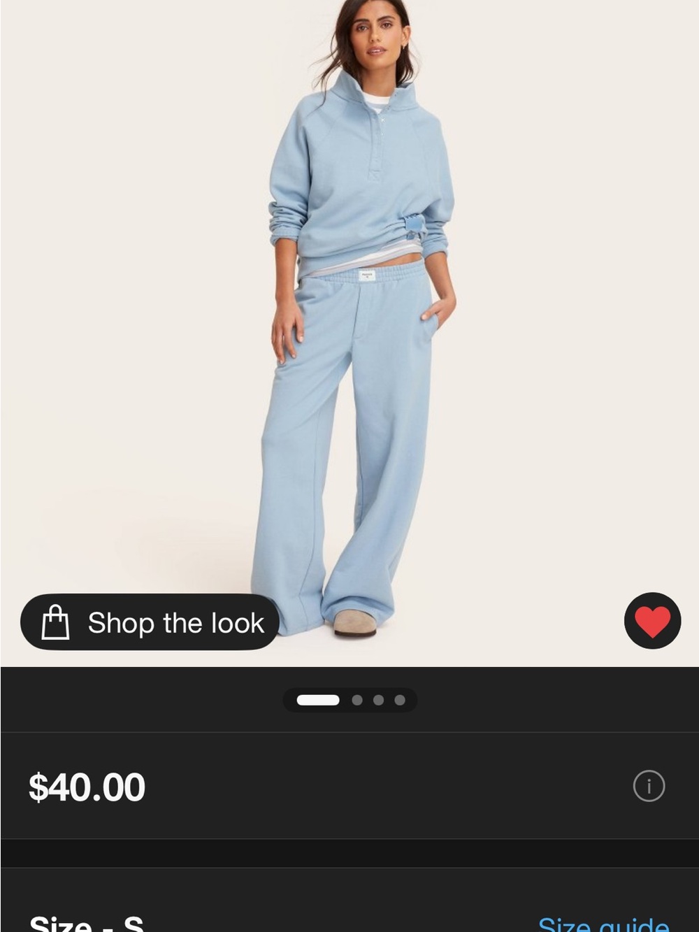 Parke x Target Light Blue Wide-Leg Lounge Pants (PANTS ONLY)